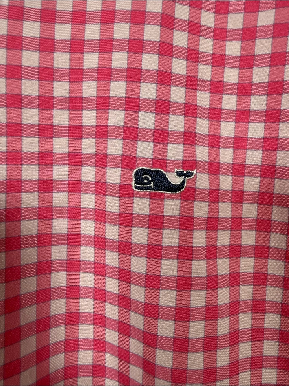 Vineyard Vines Pink Gingham Performance Button Up Shirt, Size M, Like New! - Picture 5 of 10